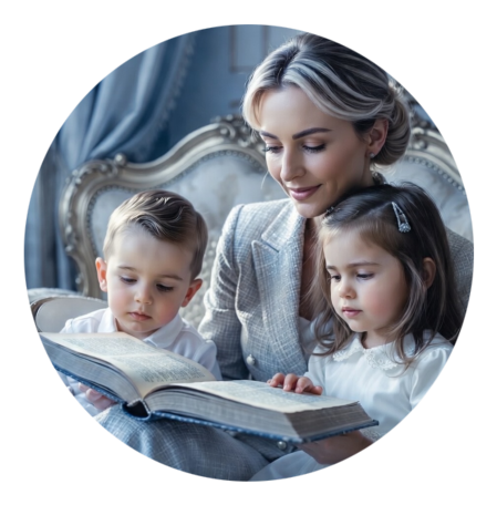 Nanny betreut Kinder im privaten Haushalt<br />