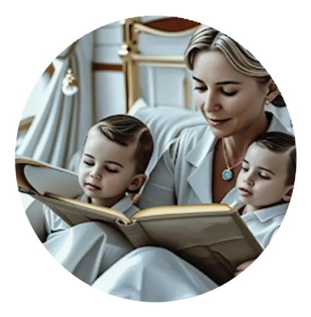 Nanny betreut Kinder im privaten Haushalt<br />